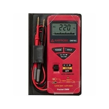 Digital Multimeter, 600 V Max DC, 340 V Max AC, Average, 3,200 Instrument Counts, LCD