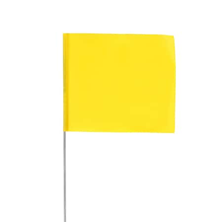 Marking Flag, Vinyl, 18" Wire Staff, Blank, 18" L., 100 PK