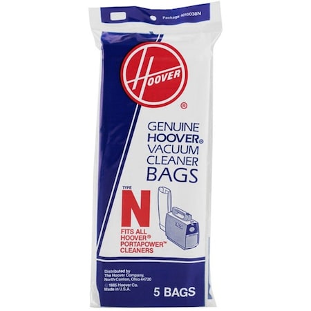 Vacuum Bag, Dry, Cartridge Filter, 5 PK