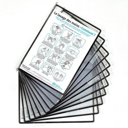 DocumentDisplayPockets, Black, 12.5"H, PK10
