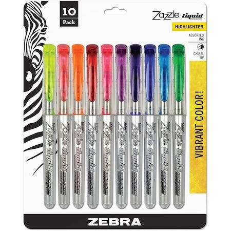 Zazzle Liquid Highlighter Assorted 10pk Sleeve Set