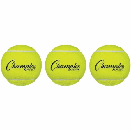 Tennis Ball Set, Yellow, 3 in Dia, PK3