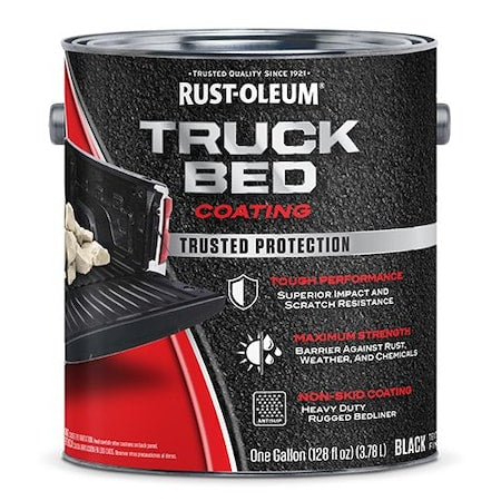 Truck Bed Coating, Black, Water Base, 1 gal