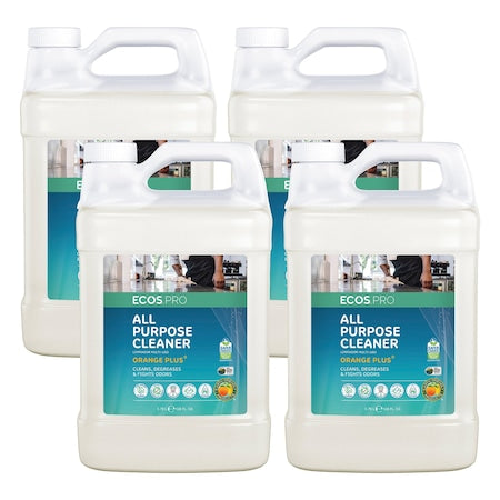 All Purpose Cleaner, Jug, 1 gal, Orange, 4 PK