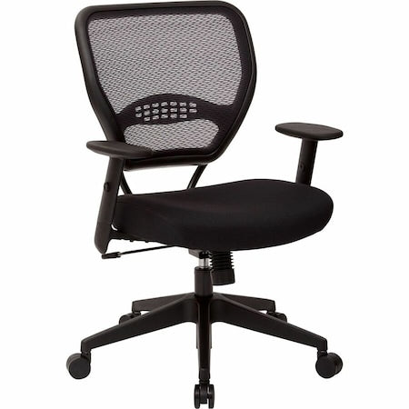 Managerial Chair Desk Chair, Adjustable Arms, 18-3/4" to 23" Height, Mesh, Black