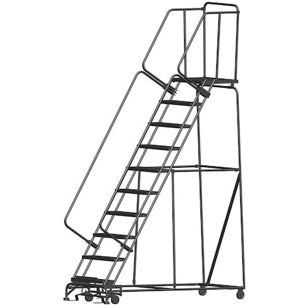 Safety Rolling Ladder,Steel,100 in.H
