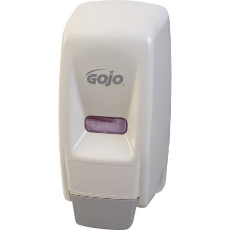 800mL Bag-in-Box Dispenser, Push-Style, White, Depth: 5-1/8"