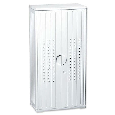 Rough n Ready Storage Cabinet, Platinum Granite, HDPE, 4 Shelves, 33 in W x 22 in D x 66 in H