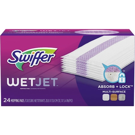 11.3 in x 5.4 in Refill WetJet Pad, White, Cotton, PK24