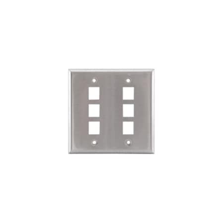 Wall Plate, 6 Port