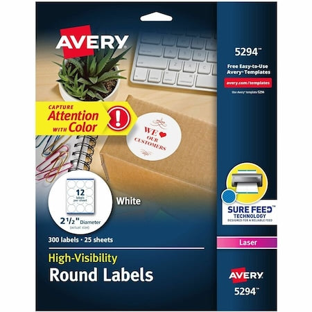 High Visibility Round Labels with, PK300