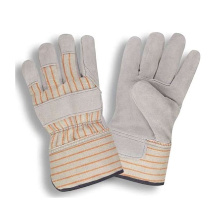Leather Palm Gloves, Elastic Back, PK12
