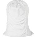 Drawstring, Nylon, Laundry Bag, White