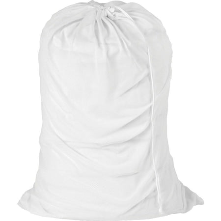Drawstring, Nylon, Laundry Bag, White