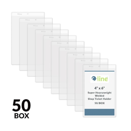 4" x 6" Heavyweight Vinyl Welded Shop Ticket Holders, 50/BX