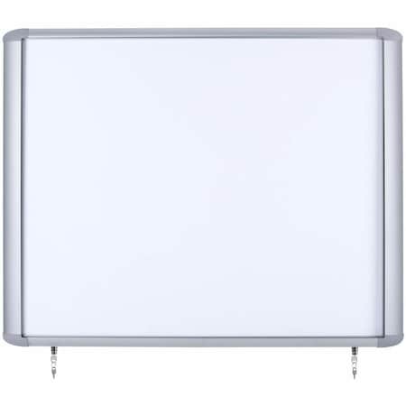 MasterVision Outdoor Locking Magnetic Dry Erase Board, Weather Resistant, 39" x 48", Aluminum Frame