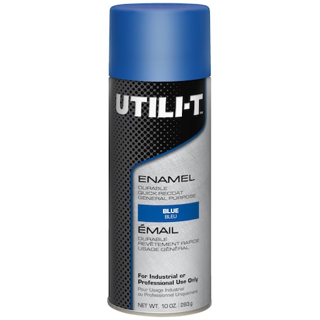 General Purpose Enamel Spray Paint, Blue, Gloss, Solvent, 10 oz