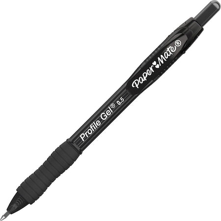 Profile Gel Pen, 0.5mm, Black, PK36