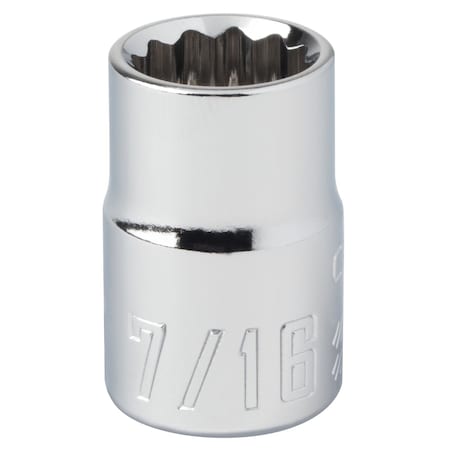 Sockets, 7/16" S x 3/8" Drive S SAE 12 P, CMMT44332
