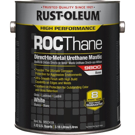 Urethane Mastic Coating, White, 1 gal
