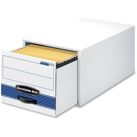 File Box, Steel, 15 1/2 in W, 23 1/4 in D, 10 3/8 in H, Blue, White
