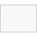 Dry Erase Board, Steel, 24 in, 36 in, Aluminum Frame, White/Gray, Gloss