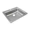 Bowl Drop-In Sink,25""x22""x6.5"",Gray
