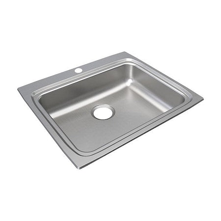 Bowl Drop-In Sink,25""x22""x6.5"",Gray