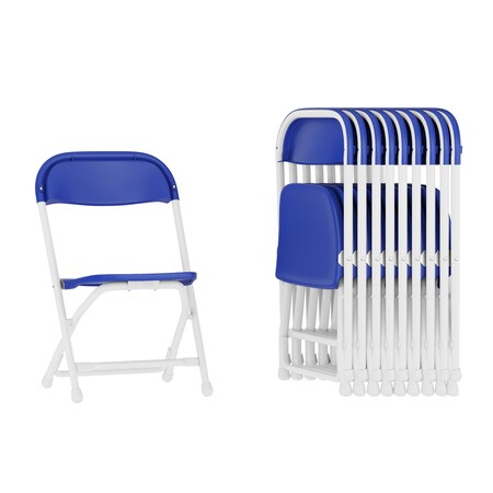 Kids Blue Plastic Folding Chair, PK10