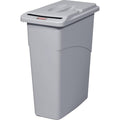 Slim Jim 23 gal Rectangular Confidential Document Receptacle, Gray, None, Plastic, 11 in