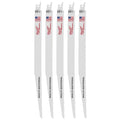 12 in x 8/12 TPI, Reciprocating Saw Blade, 5 PK