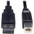 Reversible USB Cable, Black, 36in L