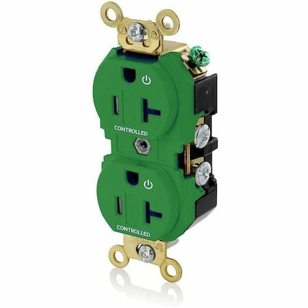 Duplex Receptacle Outlet, 20A, Green, 125V