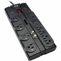 Outlet Strip, Surge, Tel/Modem/Coaxial Protection, 5-15R, 5-15P, 6 ft., Black