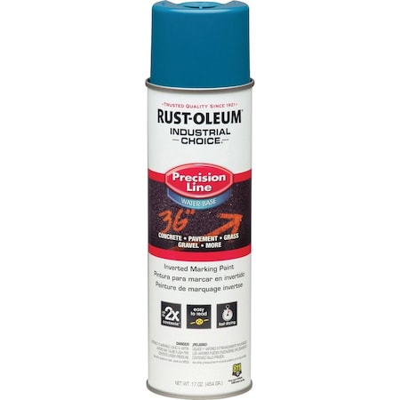 Precision Line Marking Paint, 20 oz, Caution Blue, Water -Based
