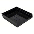 Economy nesting shelf bin, Plastic, Black, 4 in H, 16 1/2 in W, 17 7/8 in L