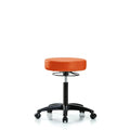 Rutledge Vin Stool without Back - Medium Bench Height with Casters in Orange Kist Trailblazer Vin