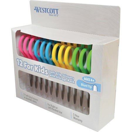 Scissors, 5" Soft Handle - 12ea14726 Bulk Pack Display