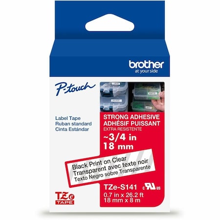 Label/RibbonCartridge, Clear, Gloss, 3/4inW