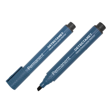 Metal Detectable Permanent Marker, Blue Color Family, 10 PK