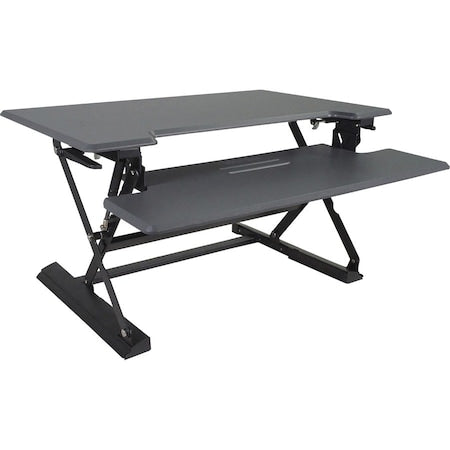 Height Adjustable Standing Desk with Keyboard Tray Standing Desk Converter, 23 in D X 36 in W X