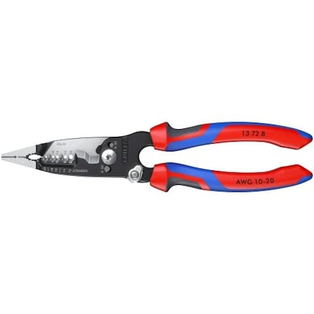 Forged Wire Stripper, 8 in, 10-20 AWG Stripping Range, Cutter for 6-32 and 8-32 Screws