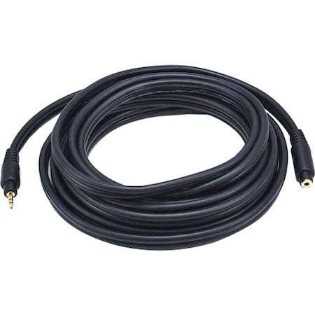 A/V Cable, 3.5mm M/F Ext Cble, Blk, 15ft