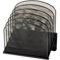 Letter Tray/File Holder, Black, Steel, 11 1/4 in W, 7 1/4 in L, 12 in H