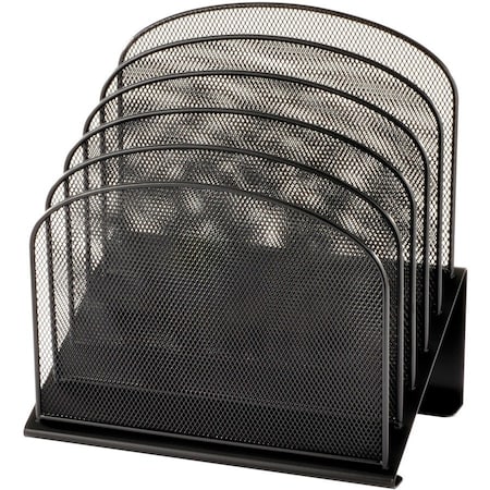 Letter Tray/File Holder, Black, Steel, 11 1/4 in W, 7 1/4 in L, 12 in H