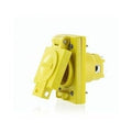 Watertight Locking Receptacle, L5-30R, 30 A, 125V AC, Single Phase, 2 Pole, Flush Mount, Yellow