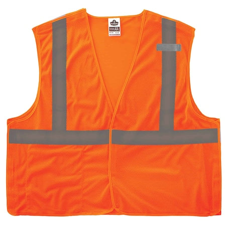 Safety Vest, Breakaway, Mesh, HV, Or, S/M