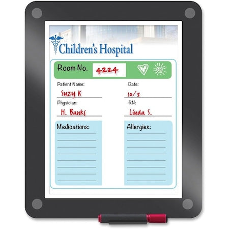 Planning Board, Glass, 11 in, 13 1/2 in, No Frame Frame, White, Gloss