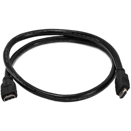 HDMI Extension Cable, Black, 3 ft., 24AWG