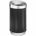Trash Can, Round, 38 gal., Black